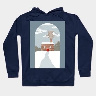 Snow Cabin Art Deco Hoodie